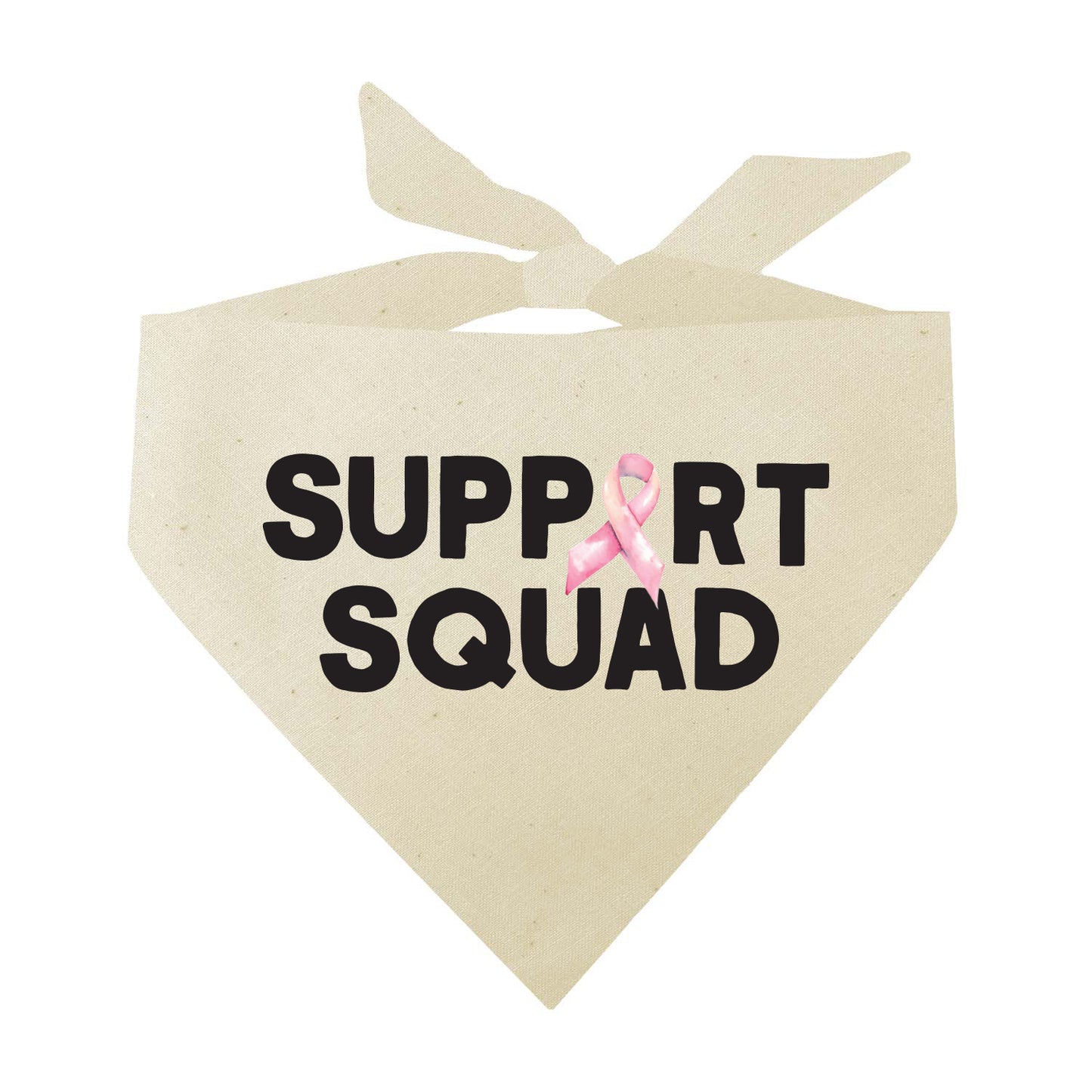 Support Squad Dog Bandana | 100% Natural Cotton Triangle | Made in USA | Awareness & Support Pet Accessory
