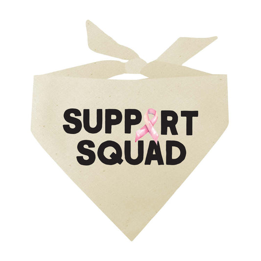 Support Squad Dog Bandana | 100% Natural Cotton Triangle | Made in USA | Awareness & Support Pet Accessory