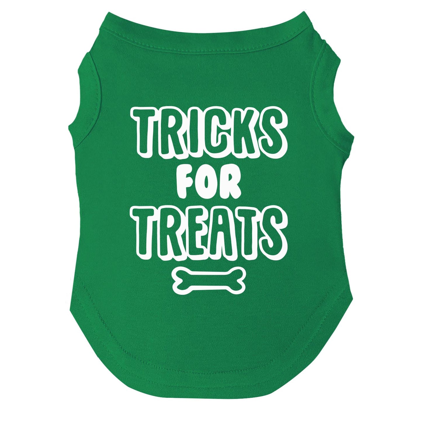 Tricks for Treats Dog Tee | Soft Cotton Blend | Made in USA | Halloween Dog Shirt | Funny Pet Apparel