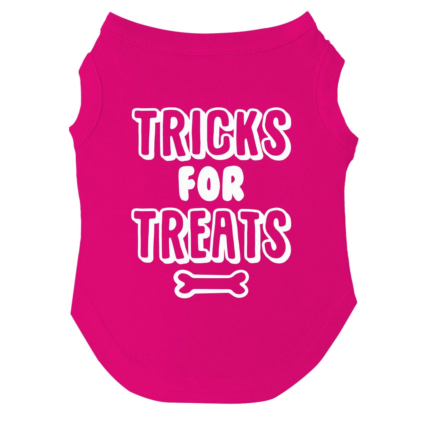 Tricks for Treats Dog Tee | Soft Cotton Blend | Made in USA | Halloween Dog Shirt | Funny Pet Apparel