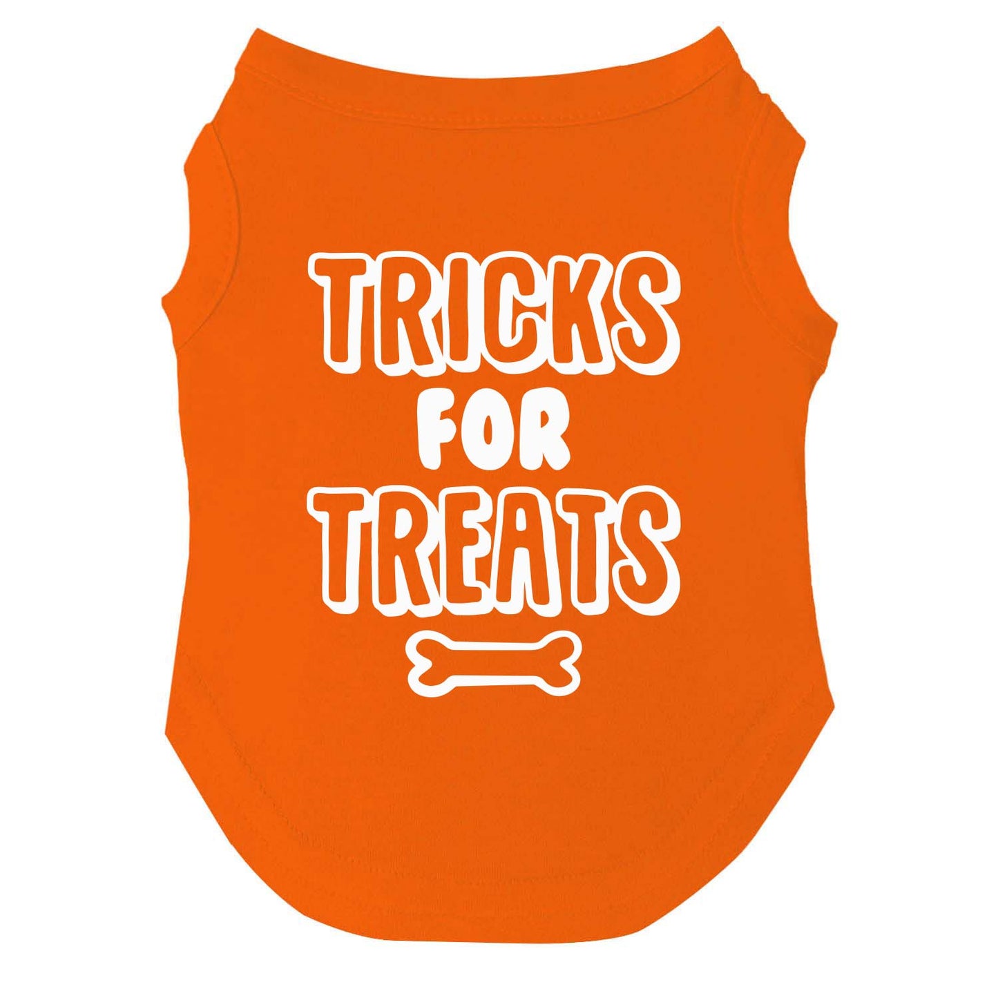 Tricks for Treats Dog Tee | Soft Cotton Blend | Made in USA | Halloween Dog Shirt | Funny Pet Apparel