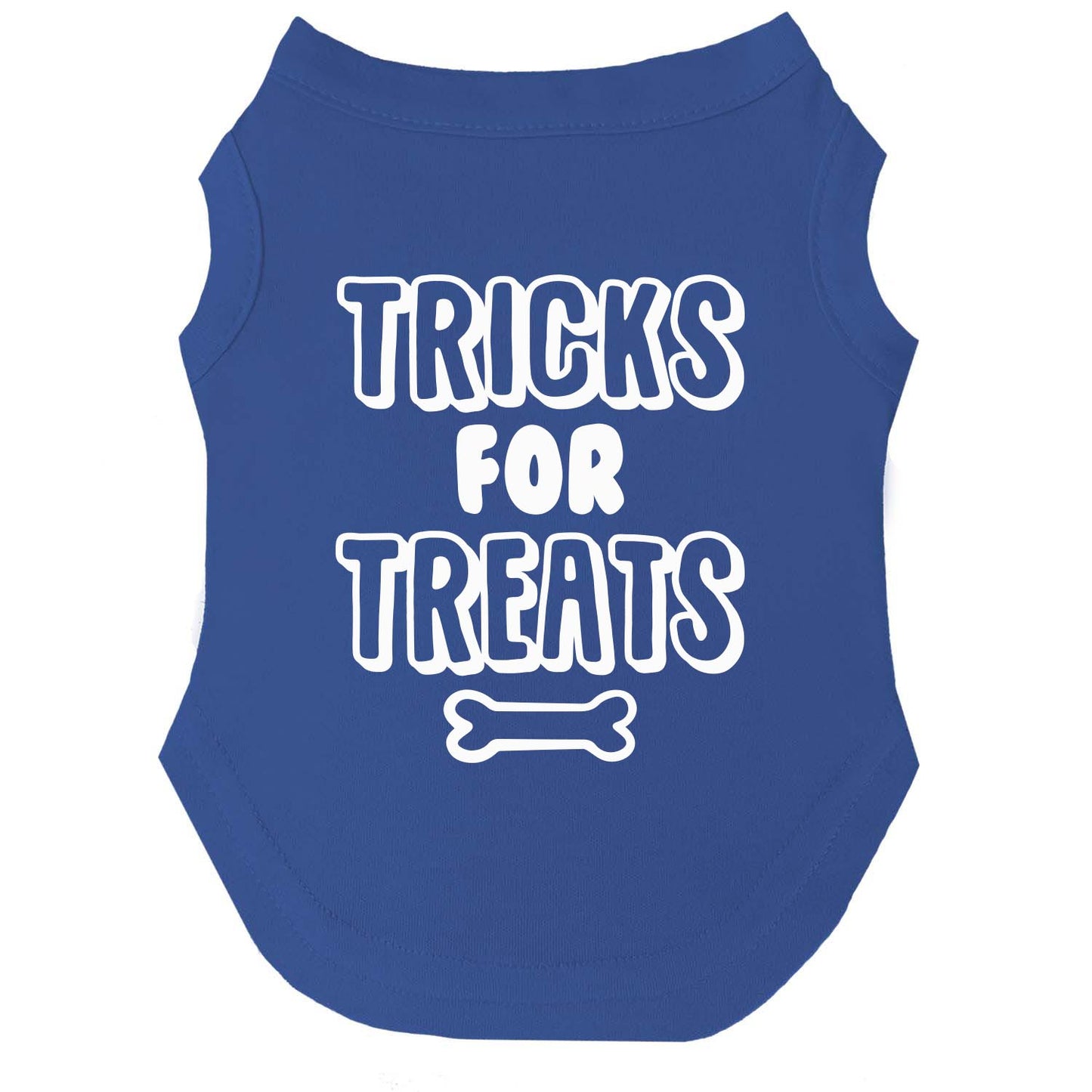 Tricks for Treats Dog Tee | Soft Cotton Blend | Made in USA | Halloween Dog Shirt | Funny Pet Apparel