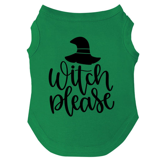 Witch Please Dog Tee | Soft Cotton Blend | Made in USA | Halloween Dog Shirt | Funny Pet Apparel