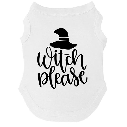 Witch Please Dog Tee | Soft Cotton Blend | Made in USA | Halloween Dog Shirt | Funny Pet Apparel