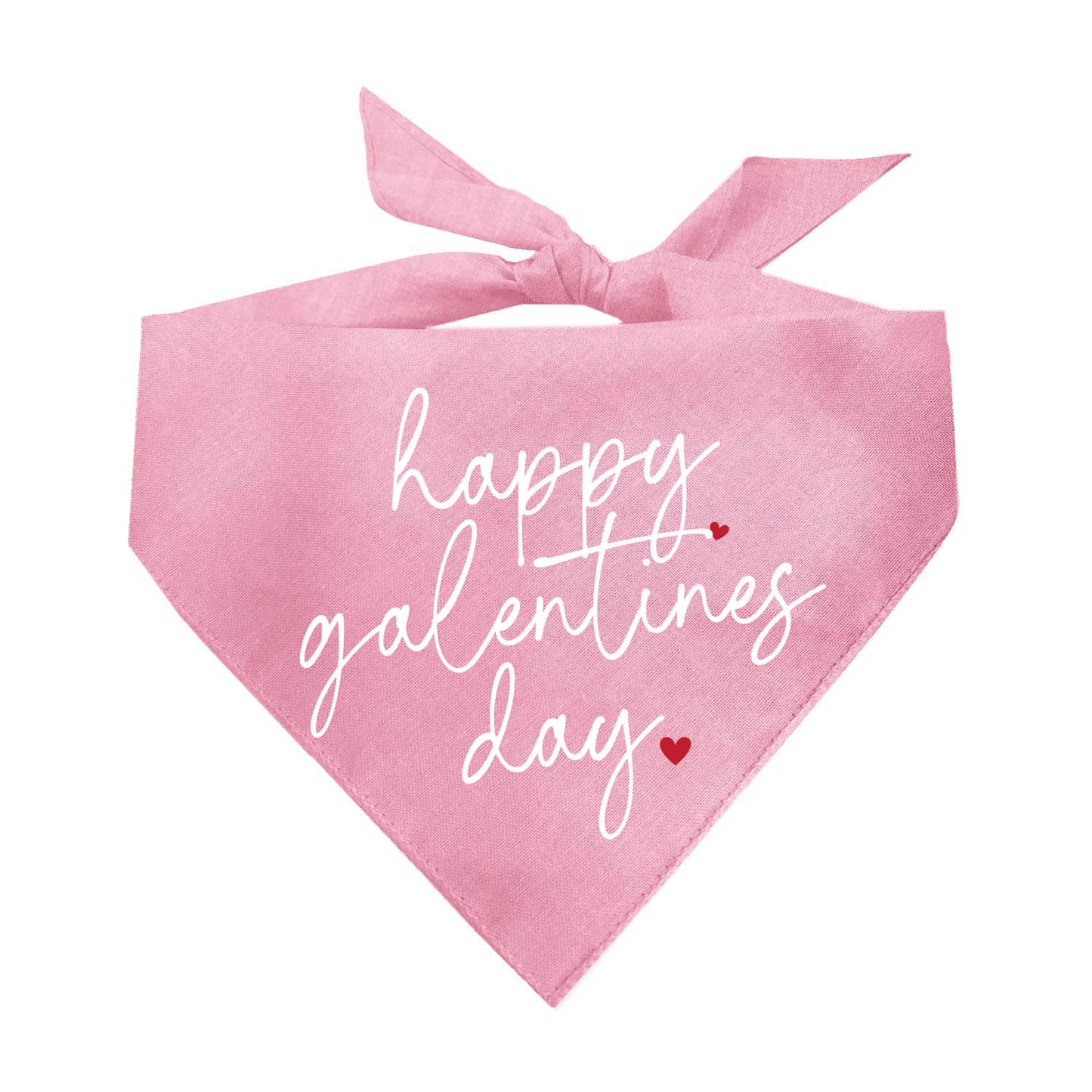 Happy Galentine’s Day Dog Bandana | 100% Natural Cotton Triangle | Made in USA | Valentine’s Day Pet Outfit | Festive Pup Accessory