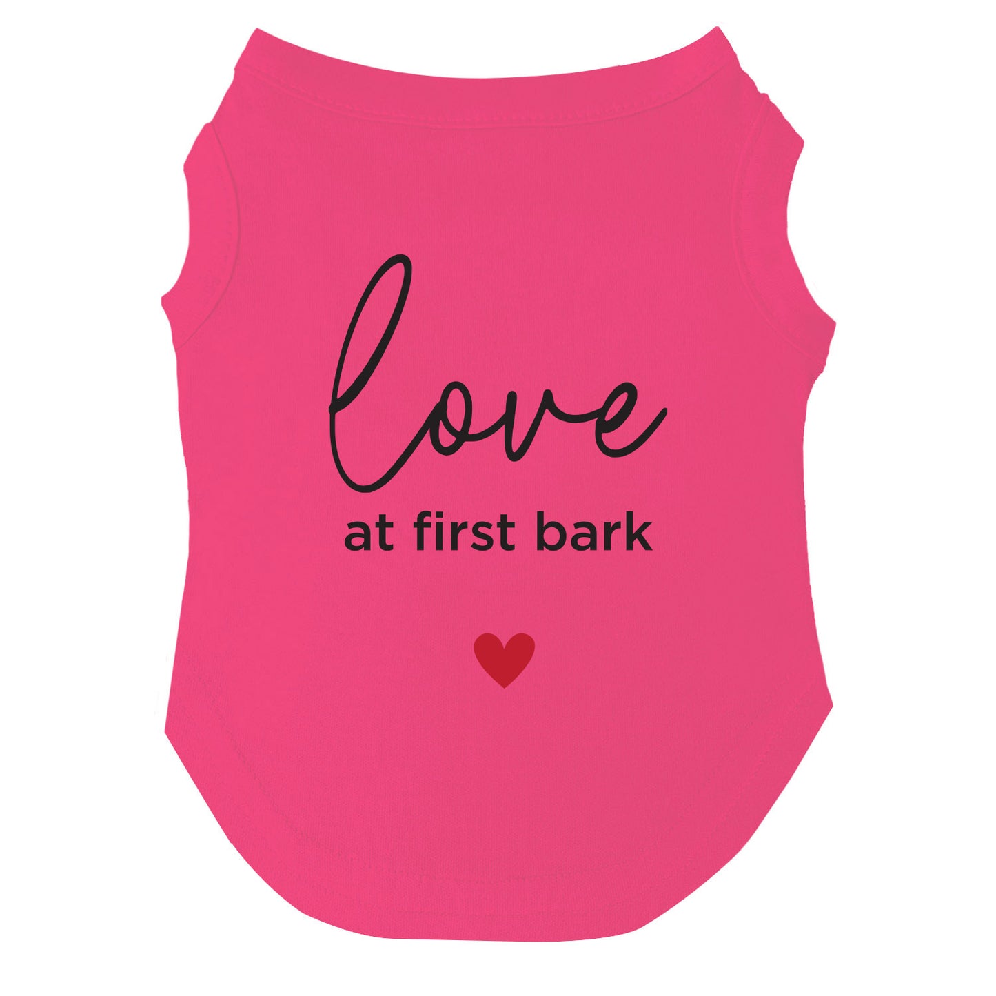 Love at First Bark Dog Tee | Soft Cotton Blend | Made in USA | Valentine’s Day Pet Outfit | Cute Pup Apparel