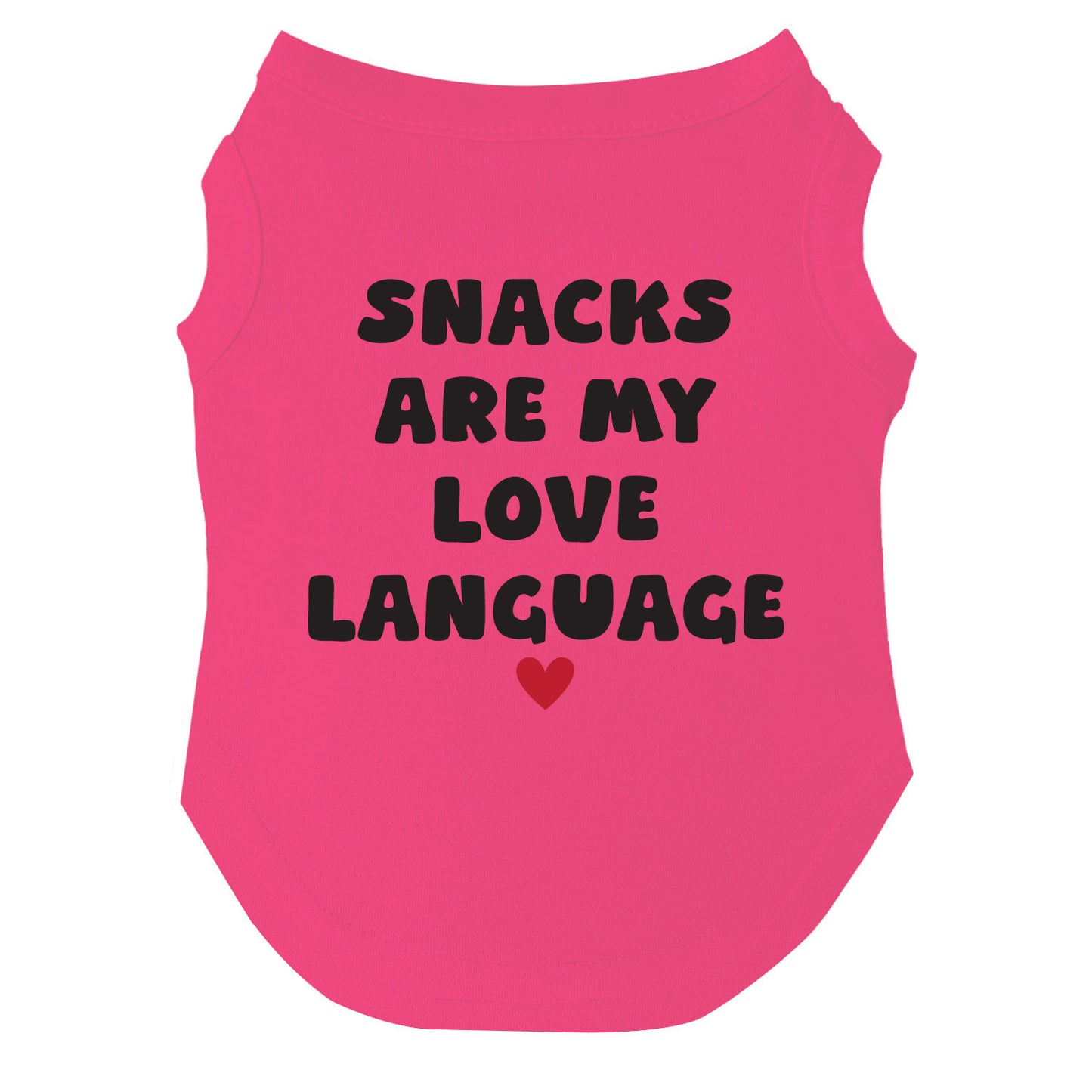 Snacks Are My Love Language Dog Tee | Soft Cotton Blend | Made in USA | Funny Pet Outfit | Playful Pup Apparel