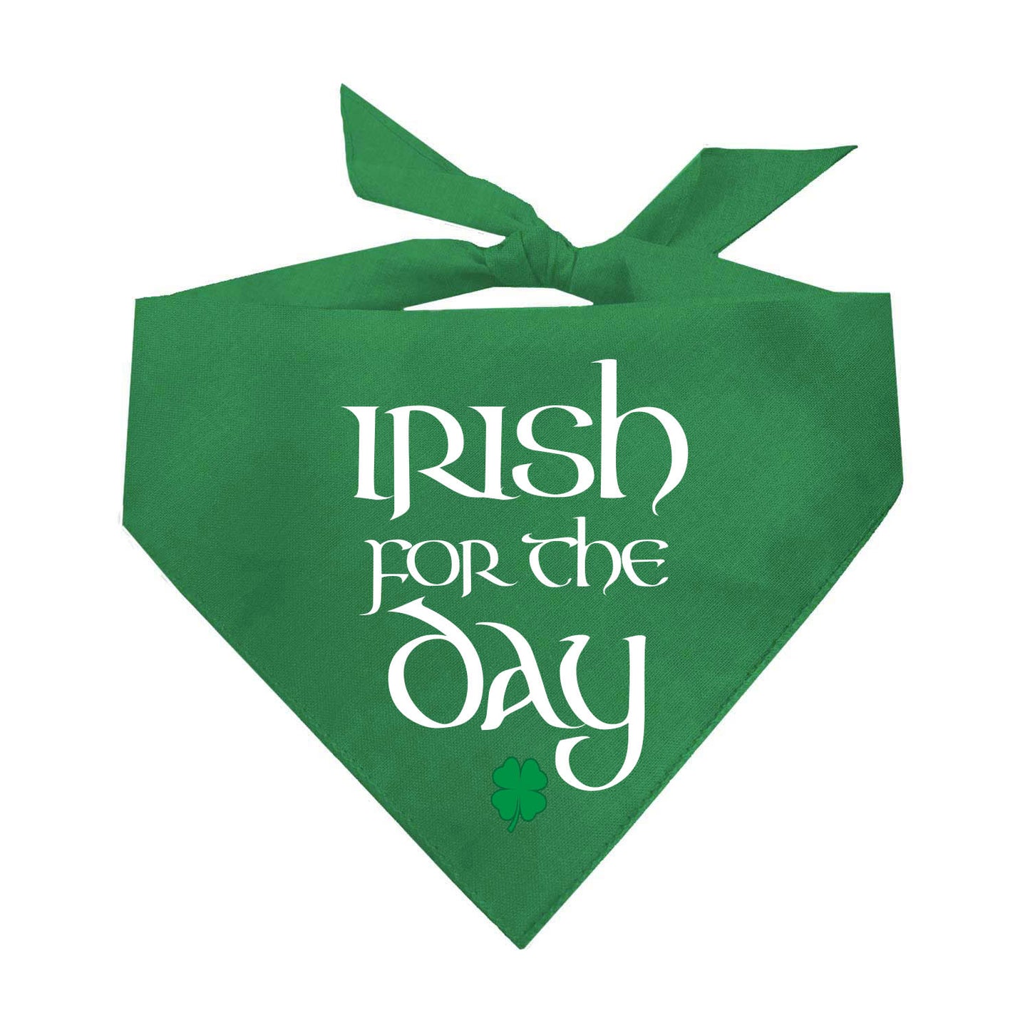 Irish for the Day Dog Bandana | 100% Natural Cotton Triangle | Made in USA | St. Patrick’s Day Pet Outfit | Festive Pup Accessory