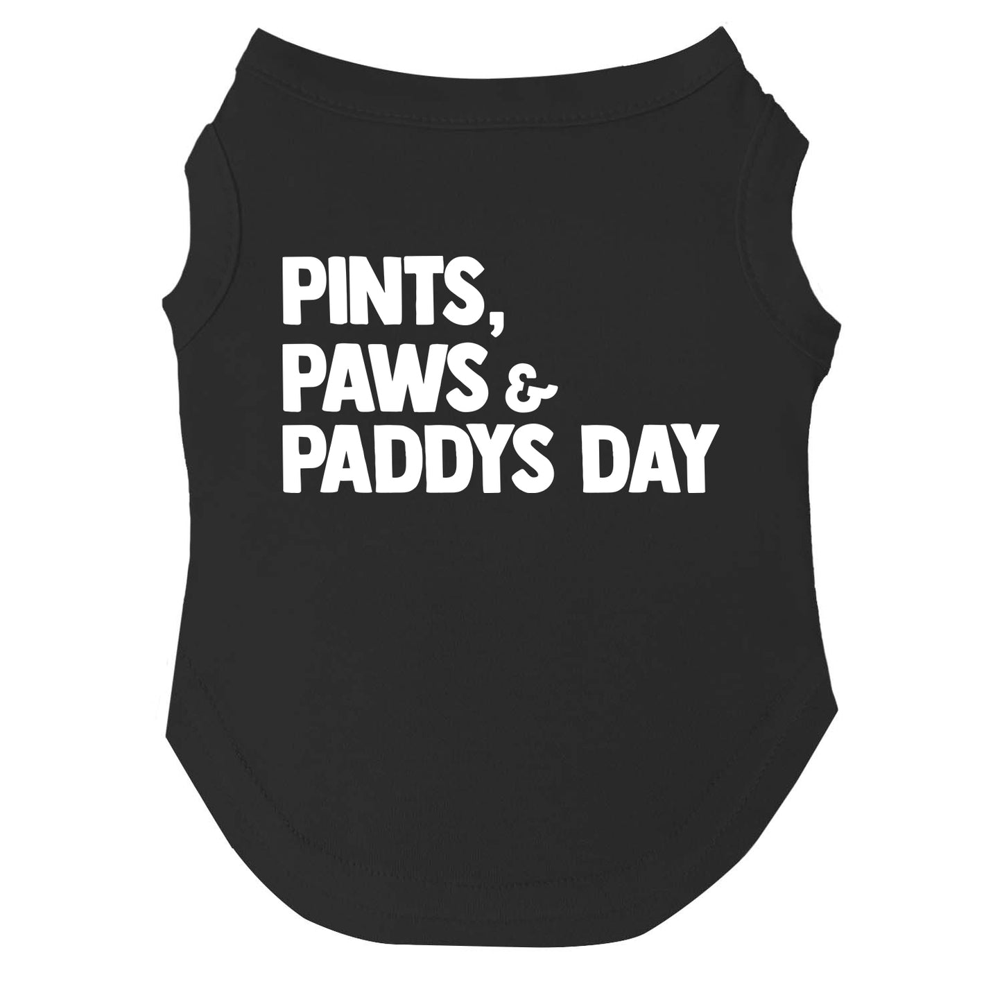 Pints, Paws & Paddy’s Day Dog Tee | Soft Cotton Blend | Made in USA | St. Patrick’s Day Dog Shirt | Funny Irish Pet Apparel