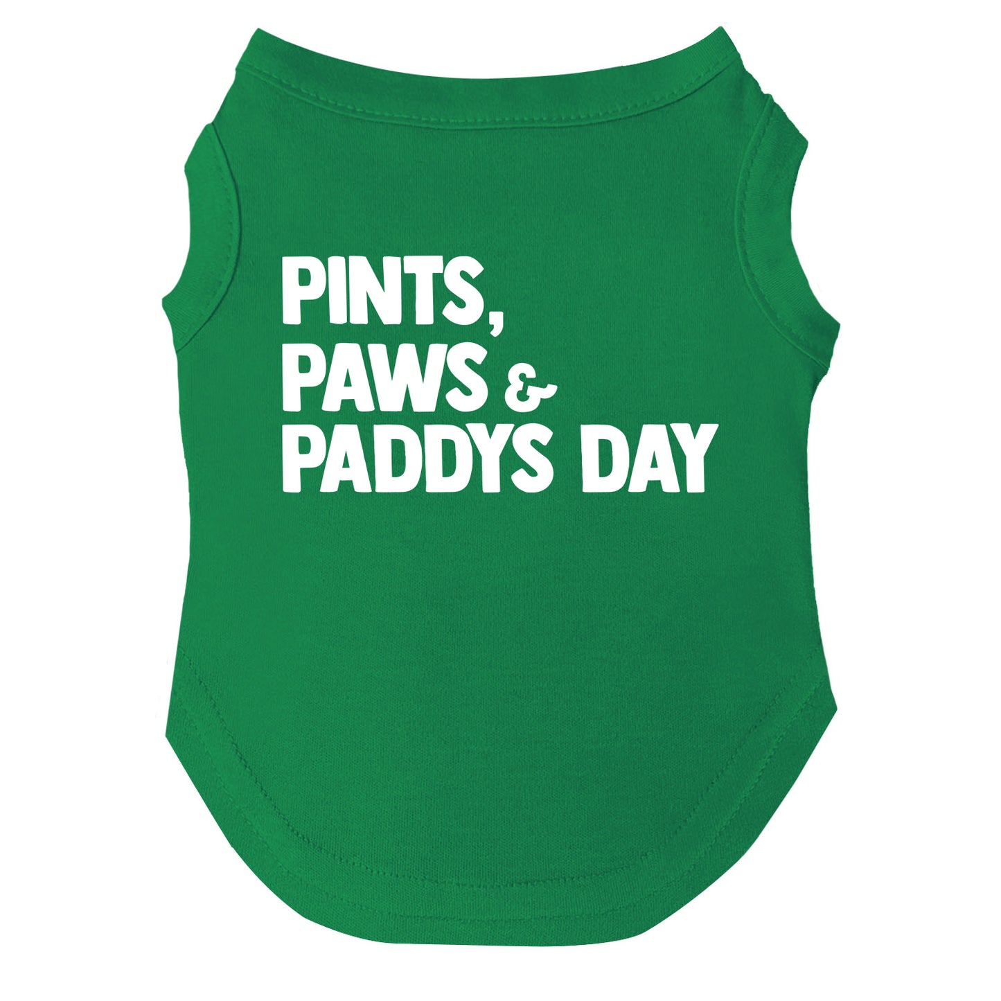 Pints, Paws & Paddy’s Day Dog Tee | Soft Cotton Blend | Made in USA | St. Patrick’s Day Dog Shirt | Funny Irish Pet Apparel