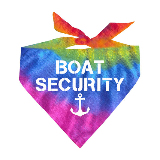 Boat Security Tie Dye Swirl Triangle Dog Bandana