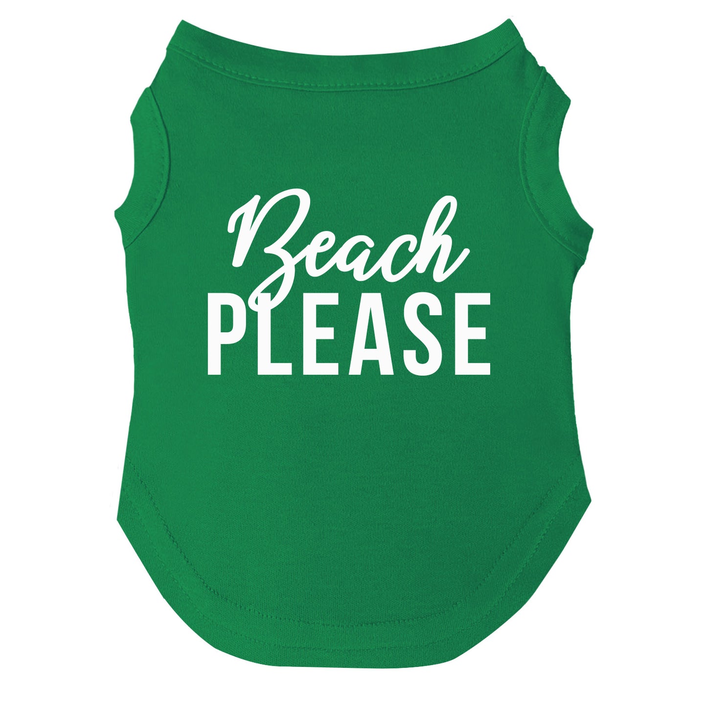 Beach Please Dog Tee | Soft Cotton Blend | Made in USA | Funny & Summer Pet Outfit