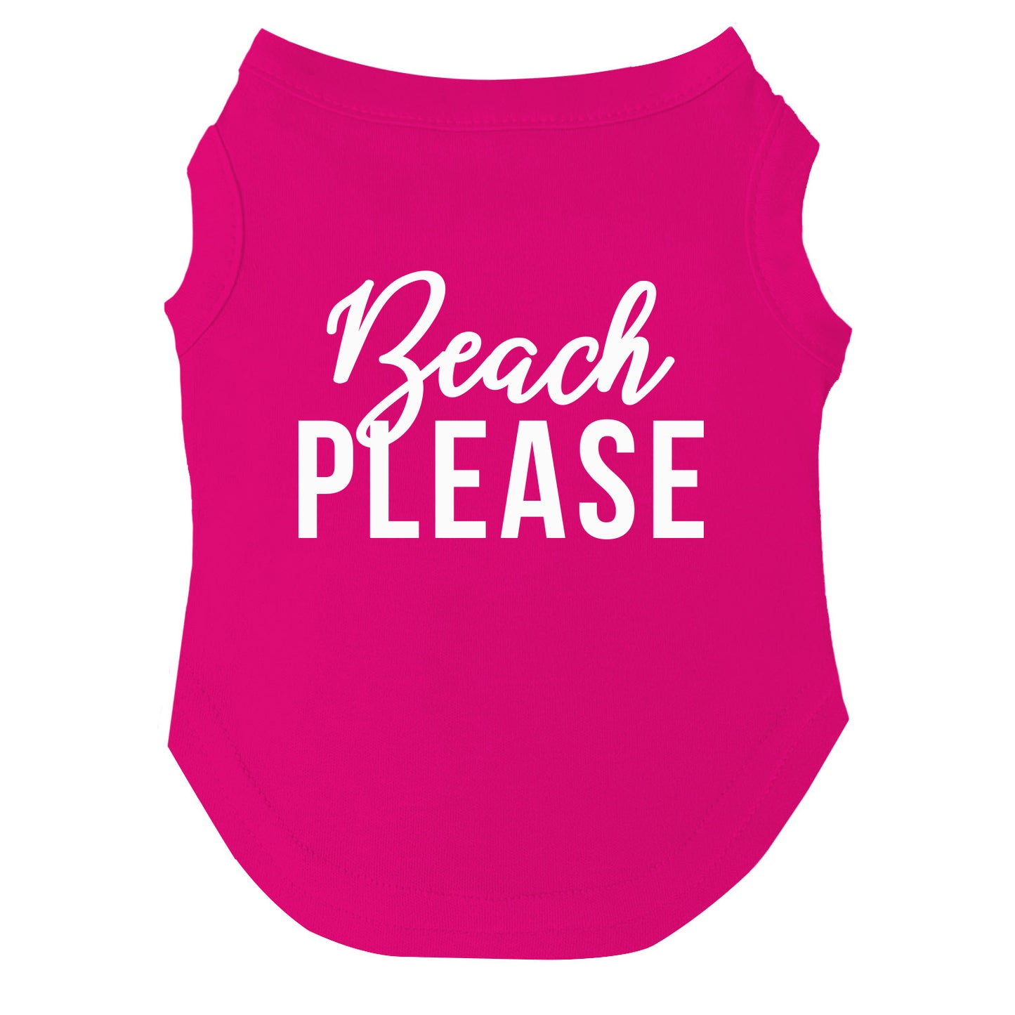 Beach Please Dog Tee | Soft Cotton Blend | Made in USA | Funny & Summer Pet Outfit