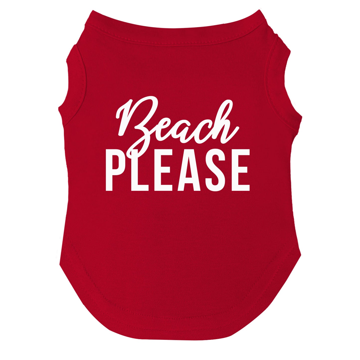 Beach Please Dog Tee | Soft Cotton Blend | Made in USA | Funny & Summer Pet Outfit