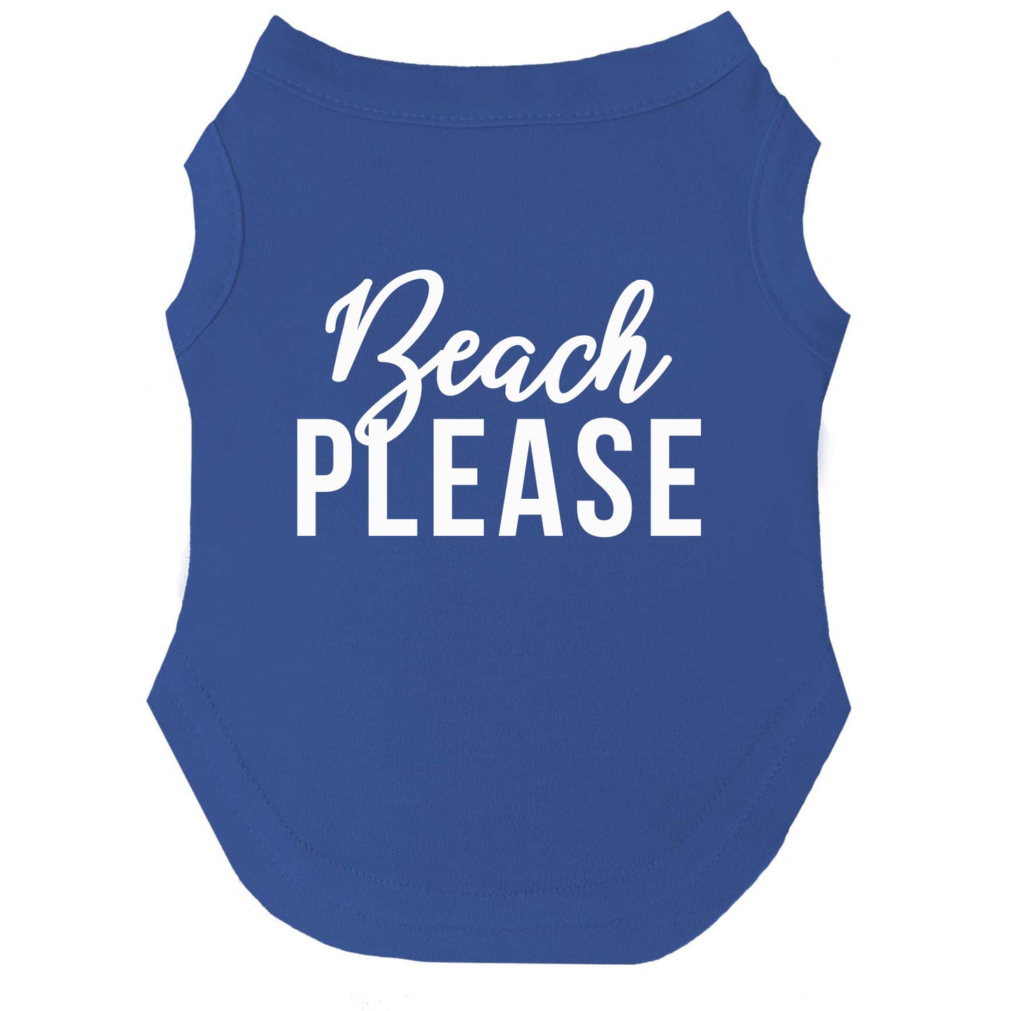 Beach Please Dog Tee | Soft Cotton Blend | Made in USA | Funny & Summer Pet Outfit