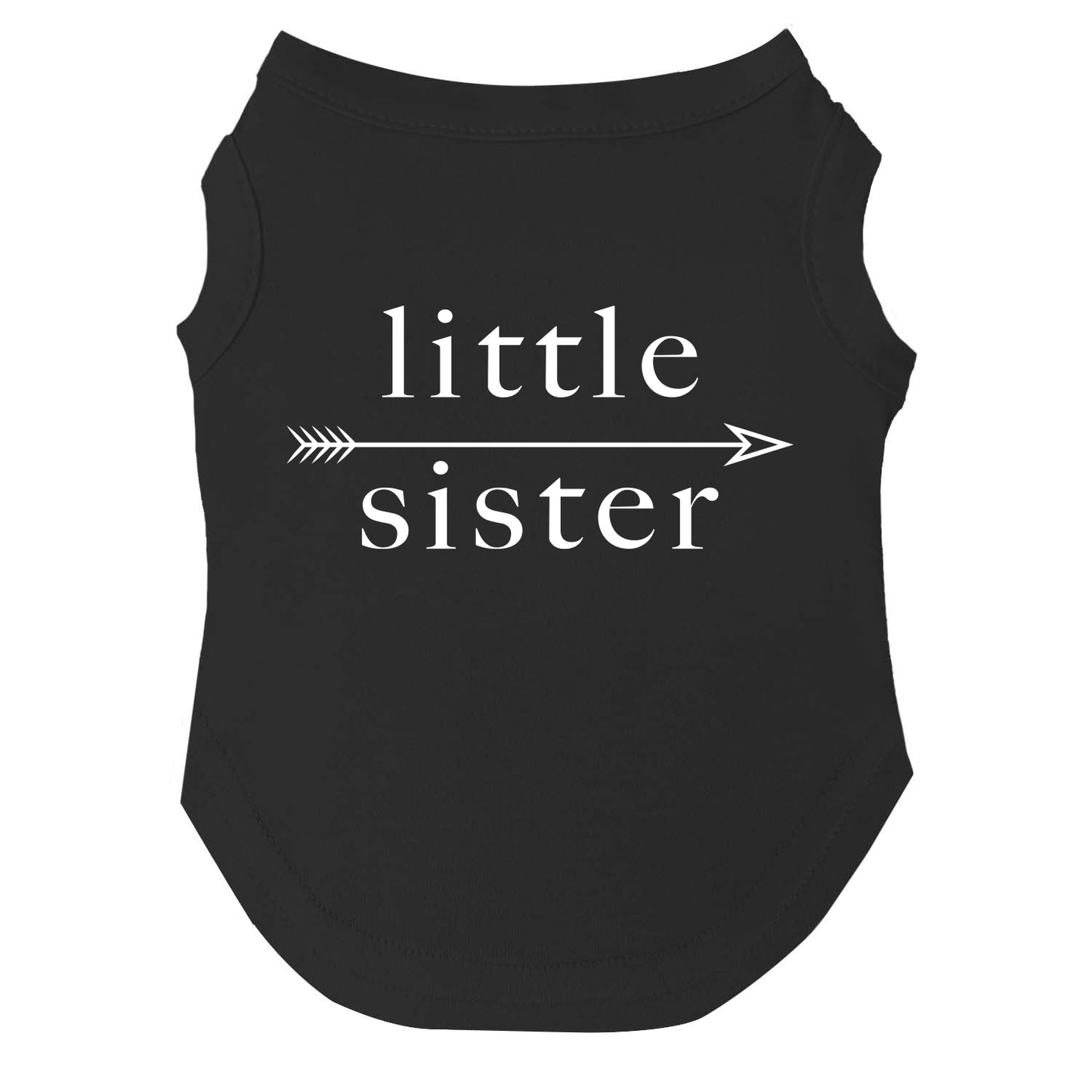 Little Sister Arrow Dog Tee | Soft Cotton Blend | Made in USA | Cute & Funny Pet Outfit