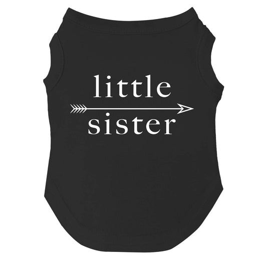 Little Sister Arrow Dog Tee | Soft Cotton Blend | Made in USA | Cute & Funny Pet Outfit