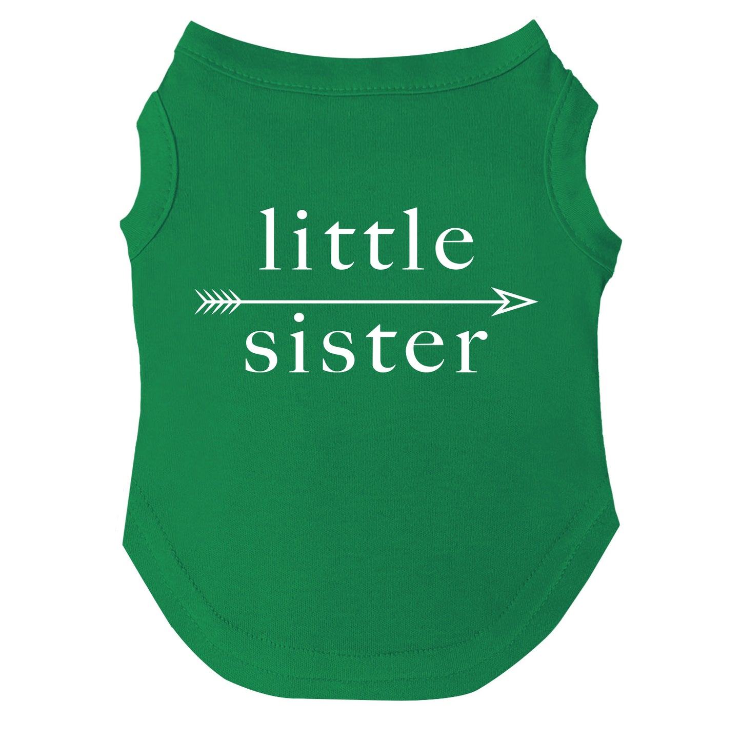 Little Sister Arrow Dog Tee | Soft Cotton Blend | Made in USA | Cute & Funny Pet Outfit