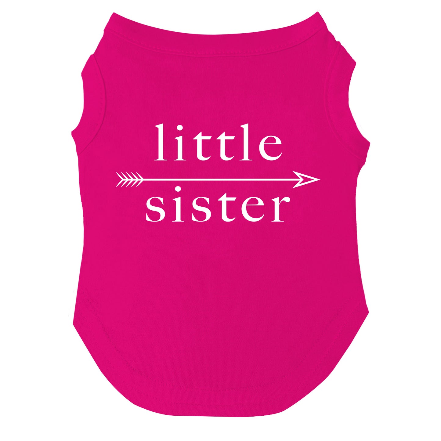 Little Sister Arrow Dog Tee | Soft Cotton Blend | Made in USA | Cute & Funny Pet Outfit
