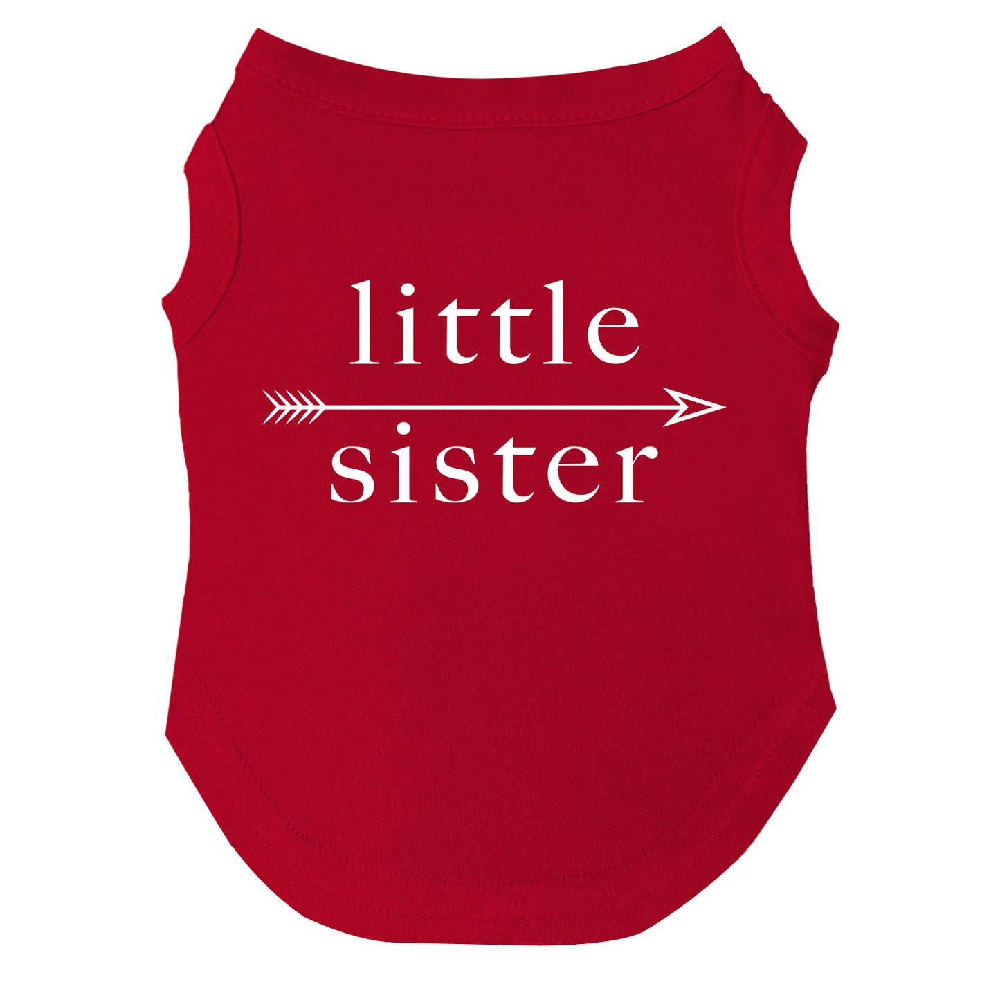 Little Sister Arrow Dog Tee | Soft Cotton Blend | Made in USA | Cute & Funny Pet Outfit