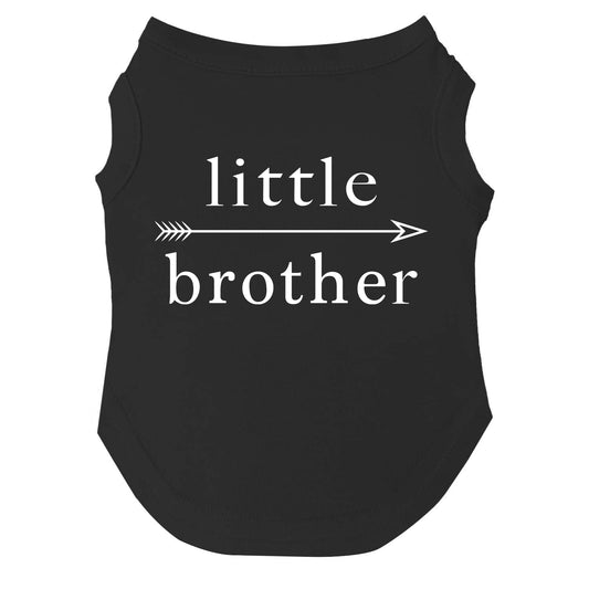 Little Brother Arrow Dog Tee | Soft Cotton Blend | Made in USA | Cute & Funny Pet Outfit