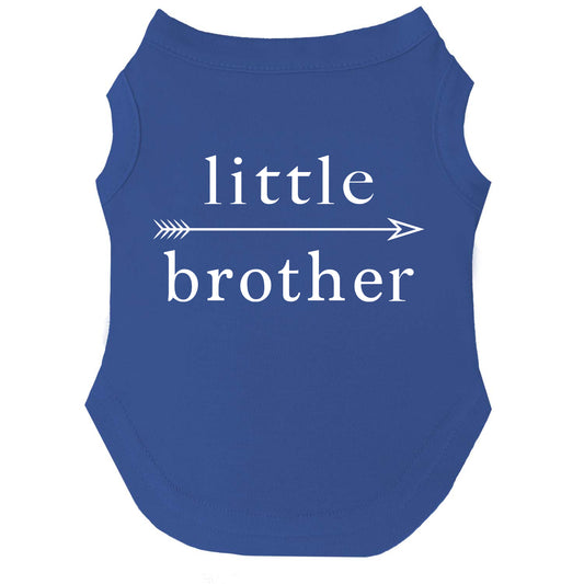 Little Brother Arrow Dog Tee | Soft Cotton Blend | Made in USA | Cute & Funny Pet Outfit