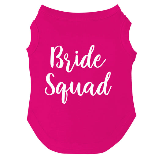 Bride Squad Dog Tee | Soft Cotton Blend | Made in USA | Wedding Pet Outfit