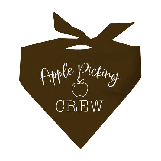 Apple Picking Crew Fall Triangle Dog Bandana (Assorted Fall Colors)