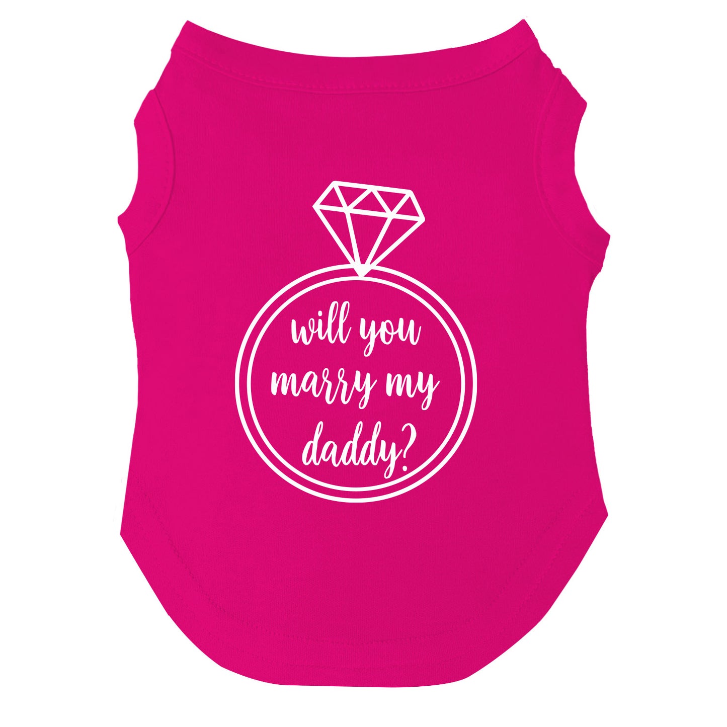Will You Marry My Daddy? Dog Tee | Soft Cotton Blend | Proposal Dog Shirt | Made in USA