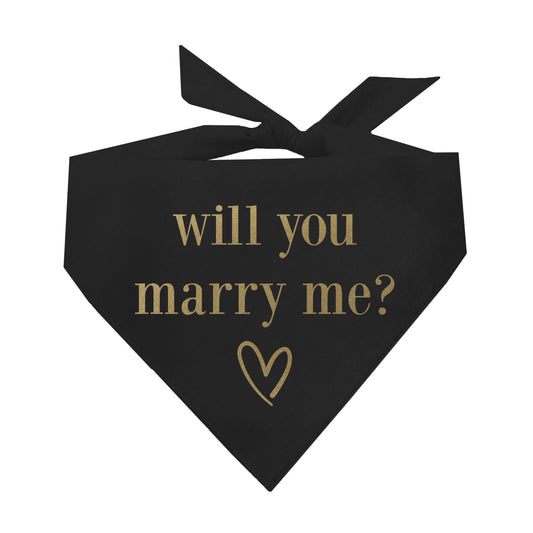 Will You Marry Me? Wedding Triangle Dog Bandana
