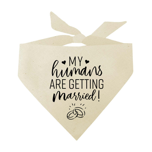 My Humans Are Getting Married! (Black) Wedding Triangle Dog Bandana