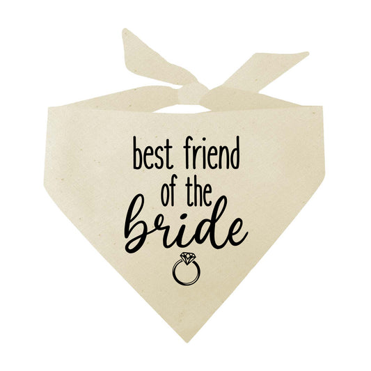 Best Friend Of The Bride Wedding Triangle Dog Bandana