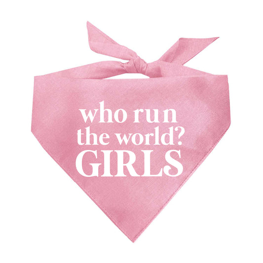 Who Run The World? Girls Feminist Triangle Dog Bandana