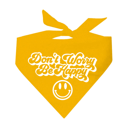 Don't Worry Be Happy Triangle Dog Bandana