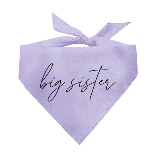 Big Sister Script Triangle Dog Bandana