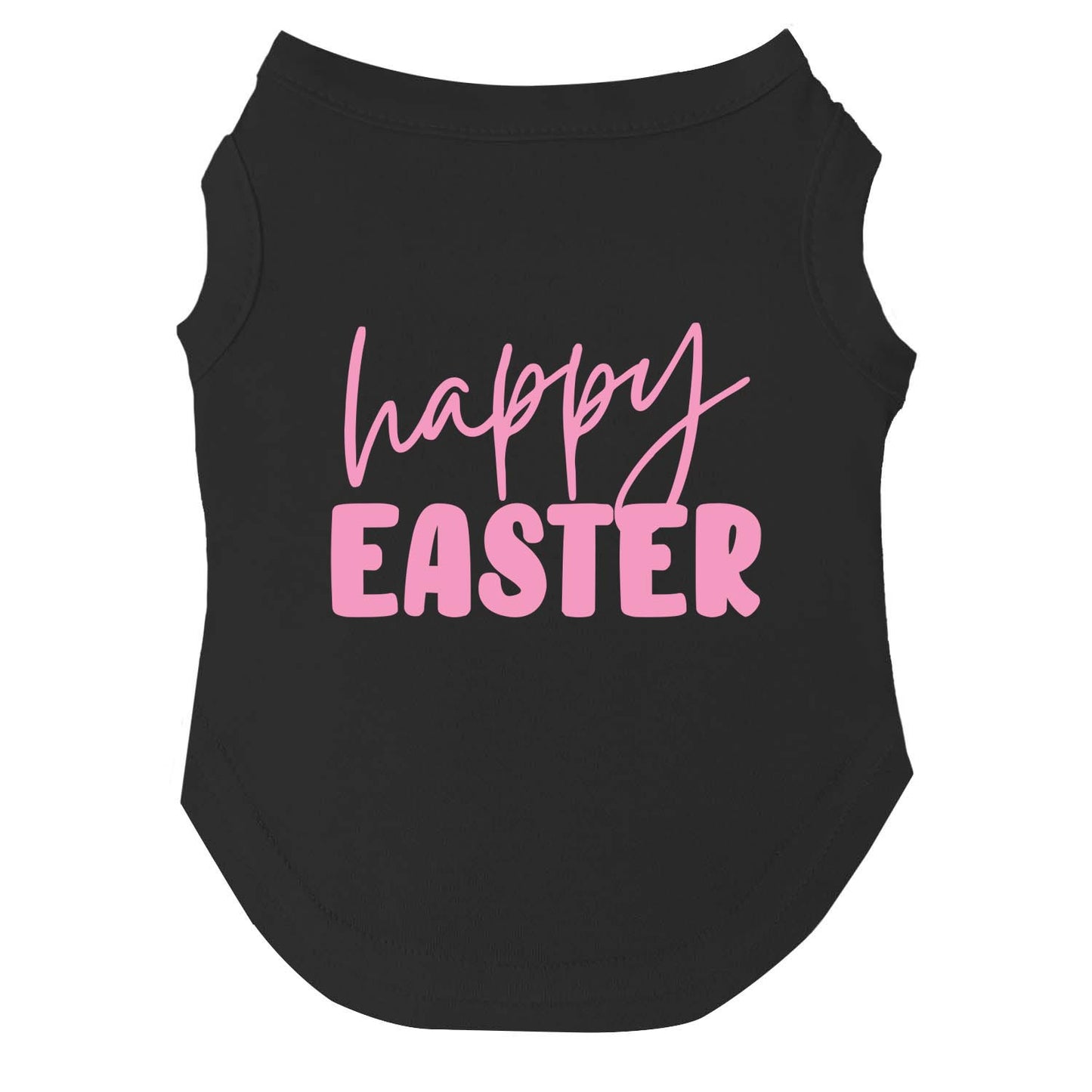 Happy Easter Dog Tee (Pink) | Soft Cotton Blend | Made in USA | Easter Pet Outfit
