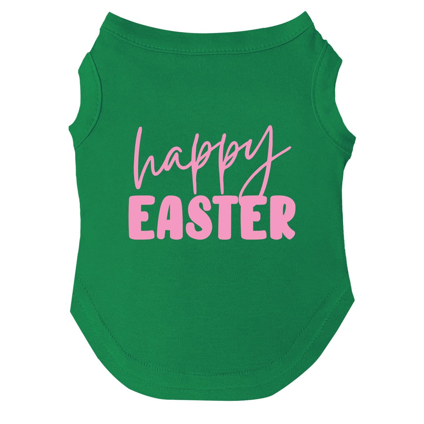 Happy Easter Dog Tee (Pink) | Soft Cotton Blend | Made in USA | Easter Pet Outfit