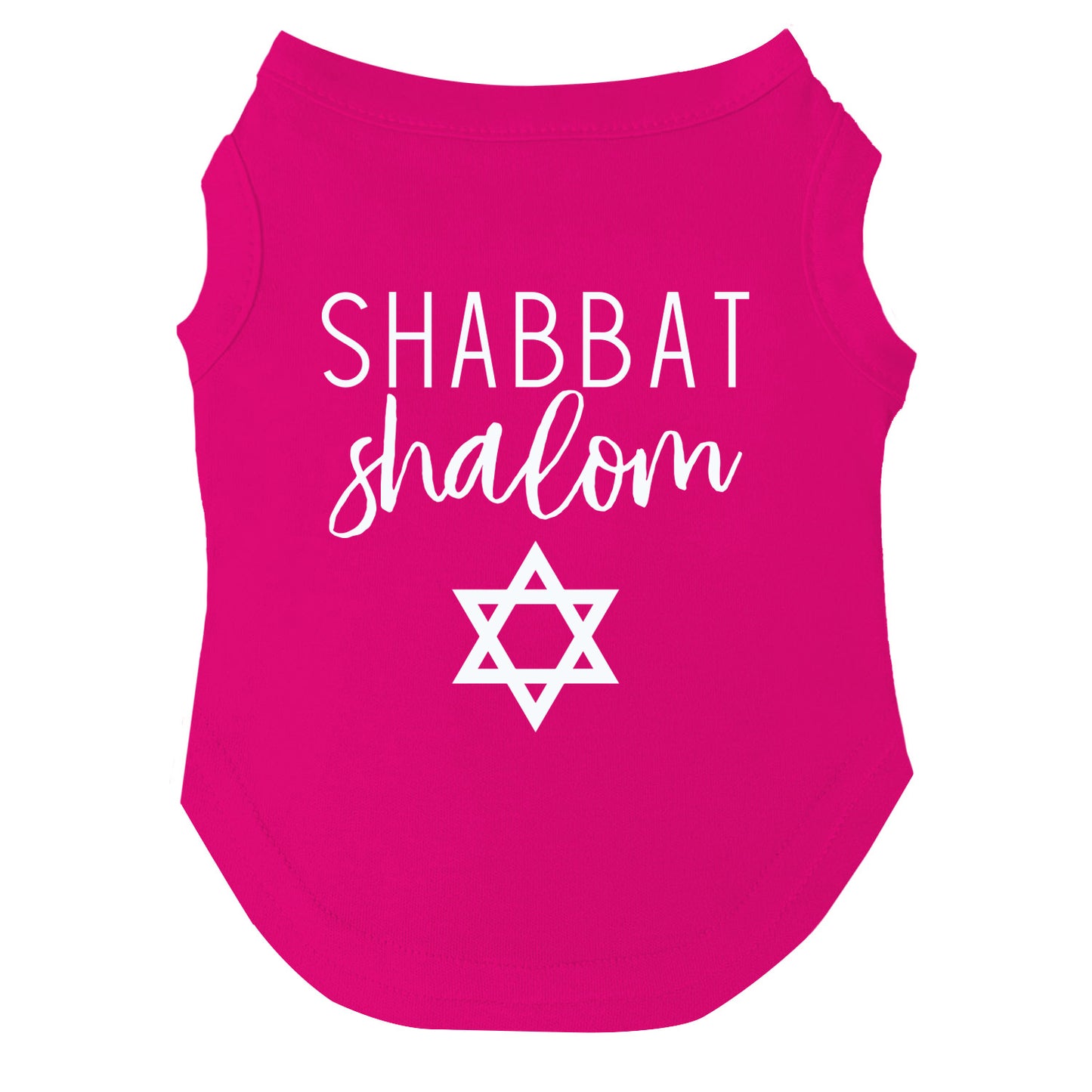 Shabbat Shalom Dog Tee | Soft Cotton Blend | Made in USA | Jewish Holiday Pet Outfit