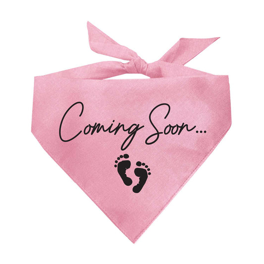 Coming Soon Baby Announcement Triangle Dog Bandana