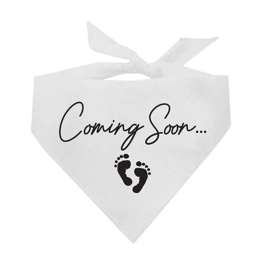 Coming Soon Baby Announcement Triangle Dog Bandana