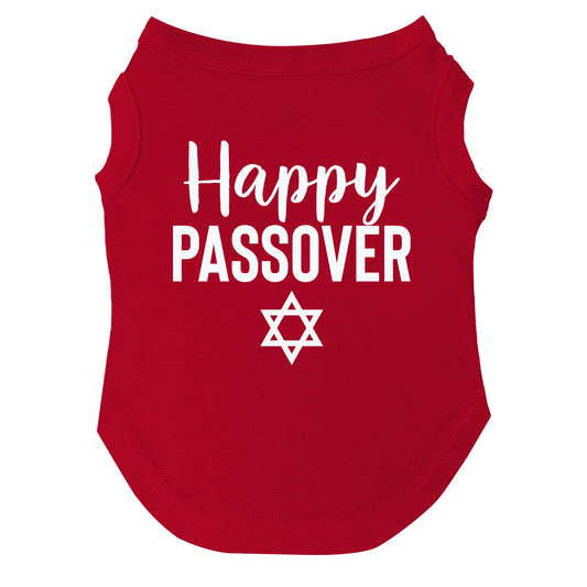 Happy Passover With Jewish Star Dog Tee