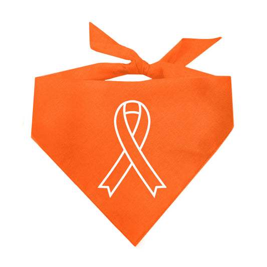 Cancer Ribbon Outline Triangle Dog Bandana