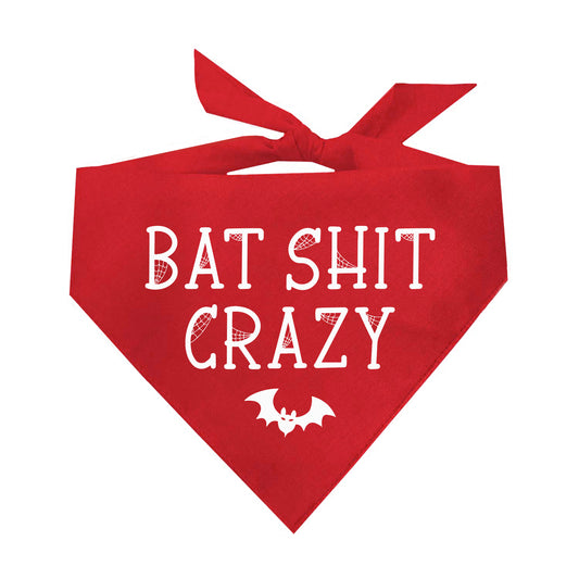Bat Sh*t Crazy Halloween Triangle Dog Bandana