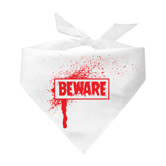 Beware Blood Splatter Halloween Triangle Dog Bandana