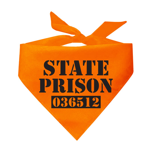 State Prison Halloween Costume Triangle Dog Bandana