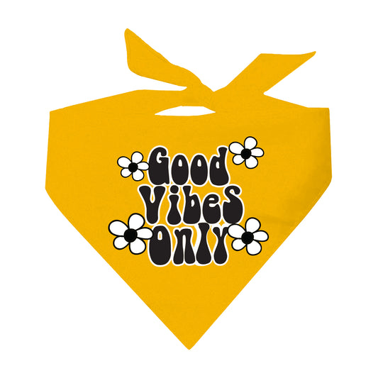 Good Vibes Only Triangle Dog Bandana