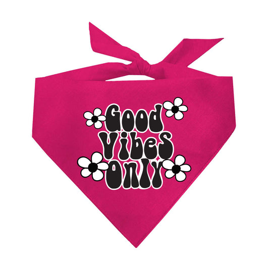 Good Vibes Only Triangle Dog Bandana