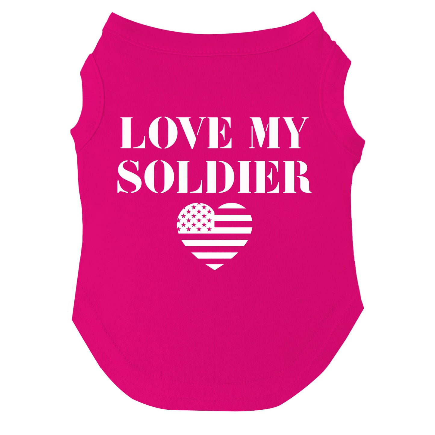 Love My Soldier Dog Tee | Soft Cotton Blend | Made in USA | Military Pet Outfit