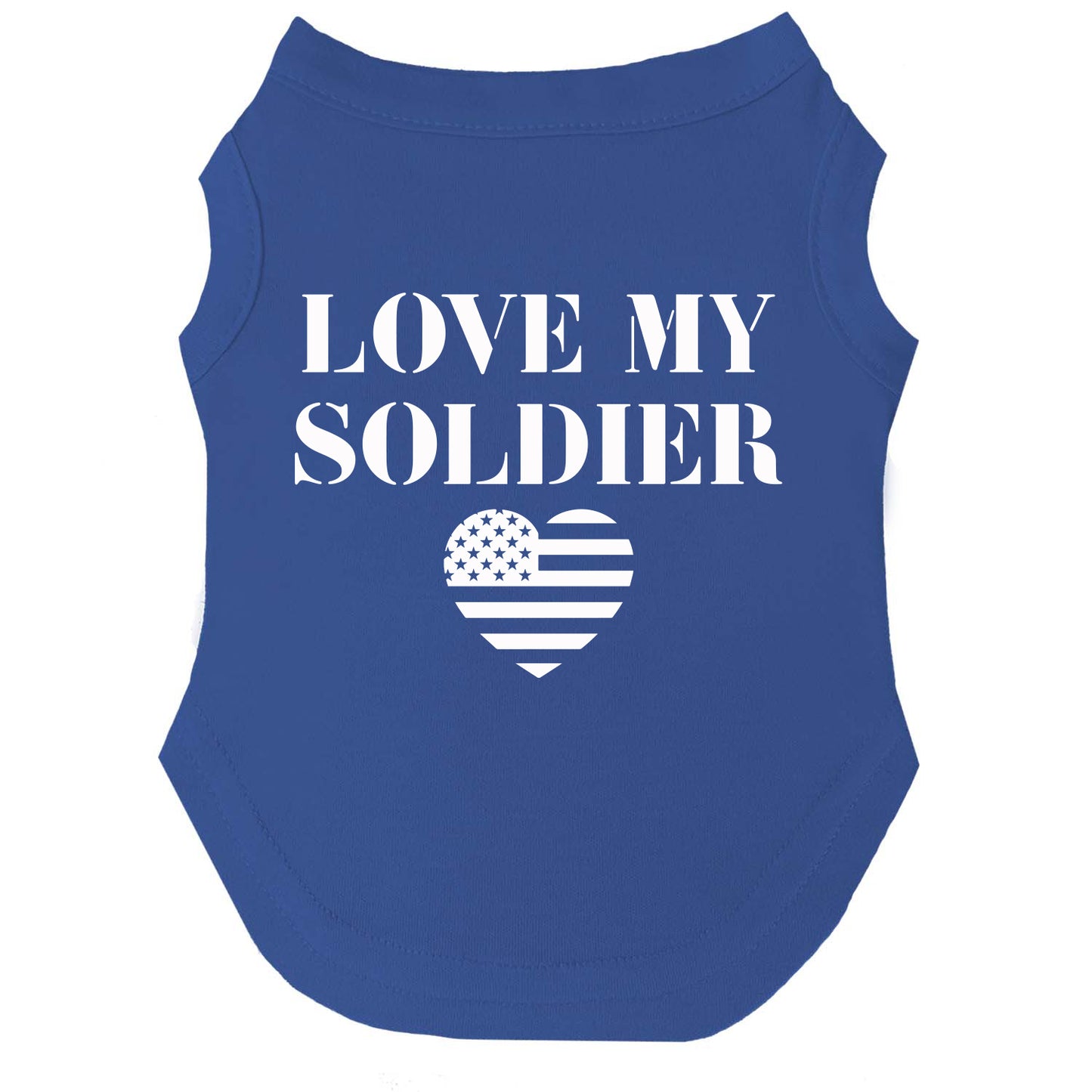 Love My Soldier Dog Tee | Soft Cotton Blend | Made in USA | Military Pet Outfit