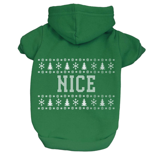 Nice Ugly Sweater Dog Hoodie